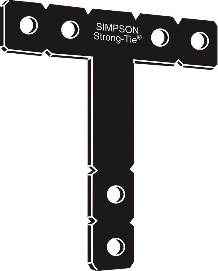 Simpson OHT OHT 12 in. x 12 in. Black Powder-Coated Ornamental Heavy T Strap