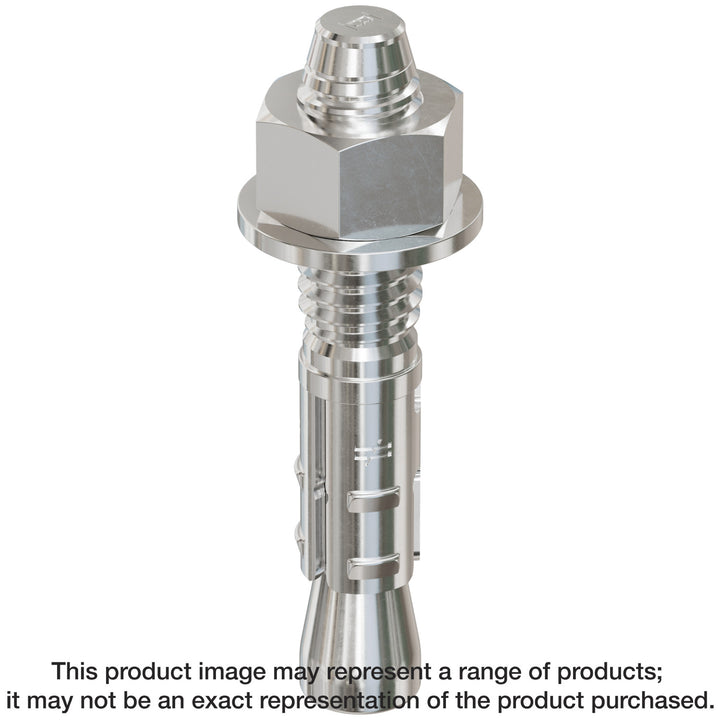 Simpson STB2-372144SSR50 Strong-Bolt 2 — 3/8 in. x 2-1/4 in. Type 304 Stainless-Steel Wedge Anchor 50-Qty