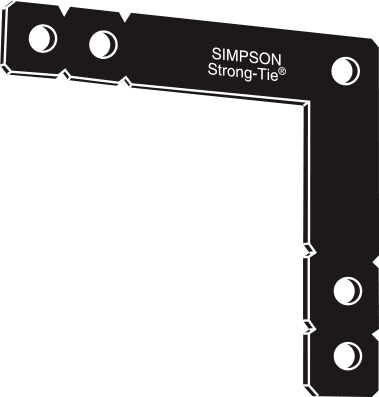 Simpson OHL OHL 12 in. x 12 in. Black Powder-Coated Ornamental Heavy L Angle