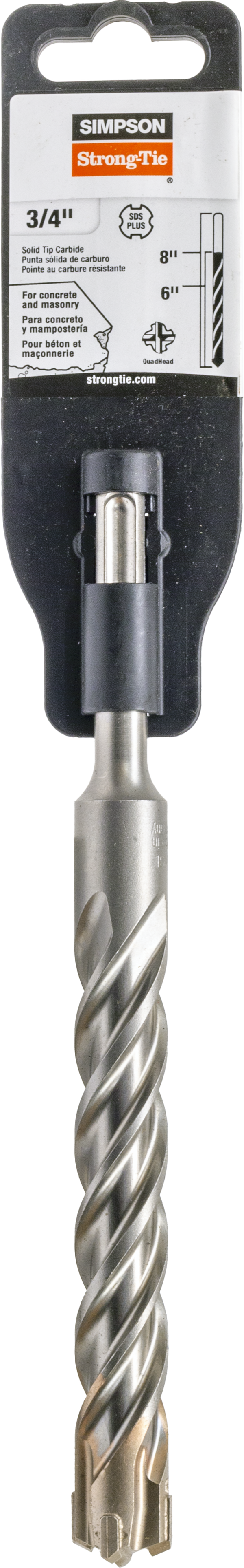 Simpson MDPL07508Q 3/4 in. x 8 in. SDS-plus Quad-Head Shank Drill Bit