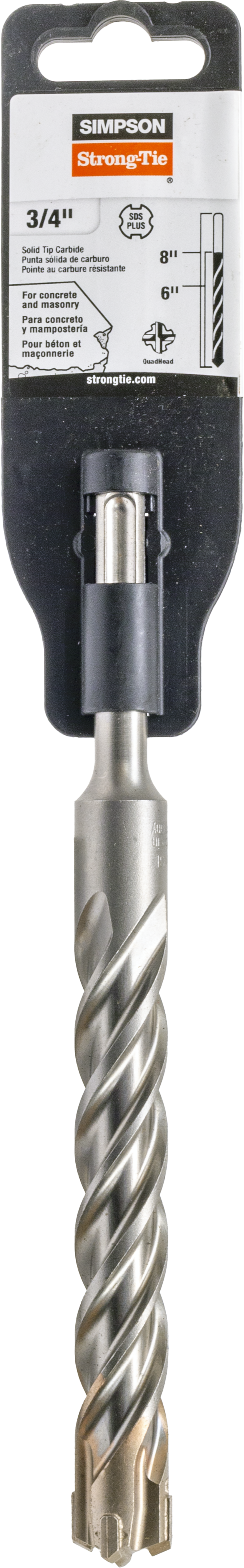 Simpson MDPL07508Q 3/4 in. x 8 in. SDS-plus Quad-Head Shank Drill Bit