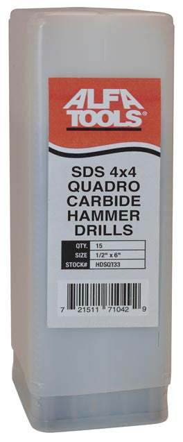 ALFA Tools SDSQ732 3/8 X 12 SDS QUADRO HAMMER DRILL 25PC 1/pack