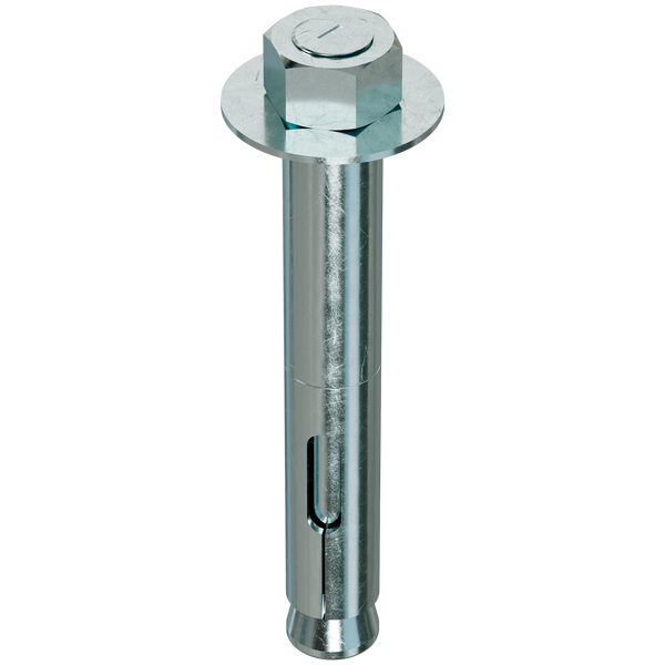 Sleeve Anchors 5/16 X 2.5 Inch – Zinc Plated Steel With Nuts & Washers, Hex Head, For Concrete & Masonry, 10-Pack