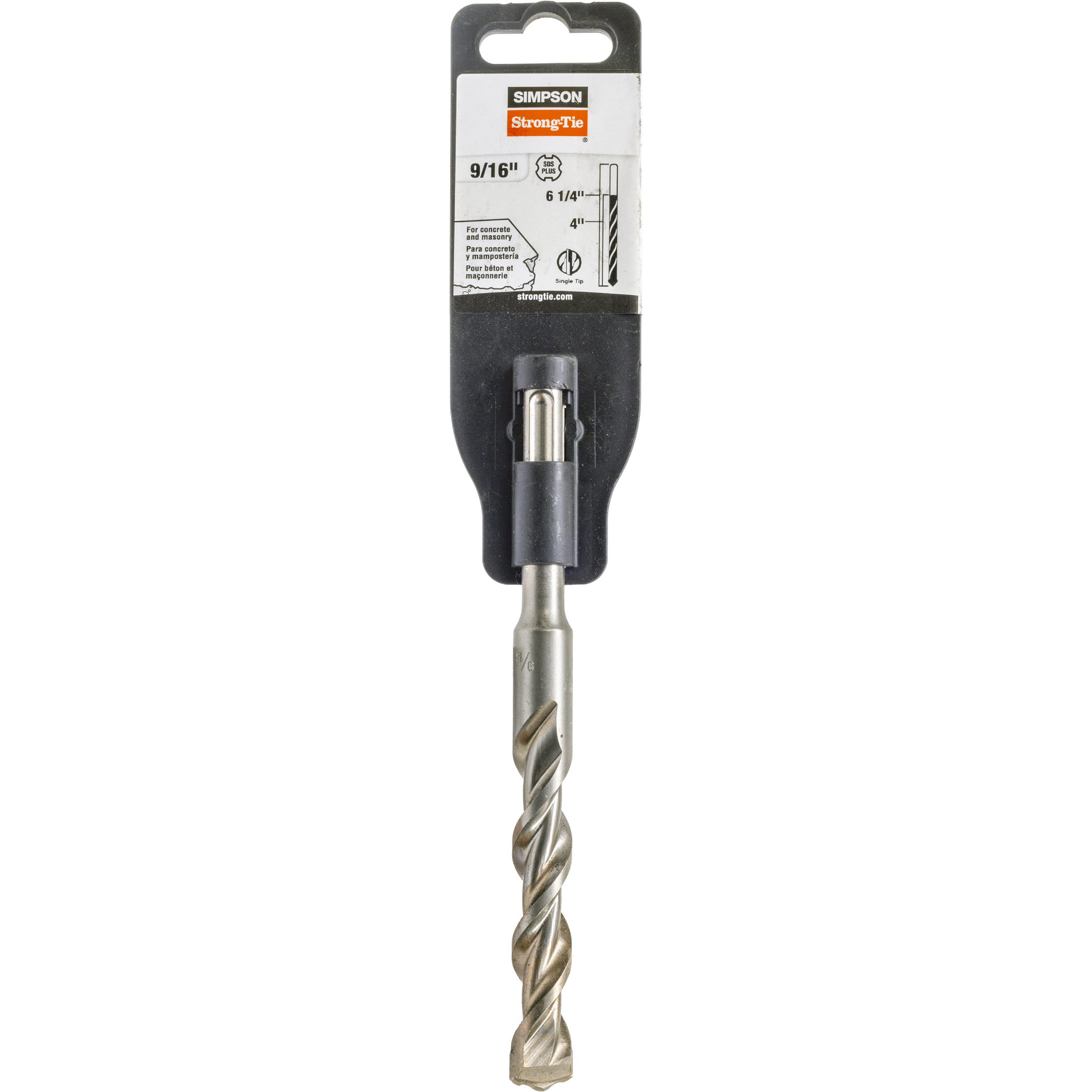 Plus Shank Simpson MDPL05606 9/16 in. x 6-1/4 in. SDS-plus Shank Drill Bit – USA ...
