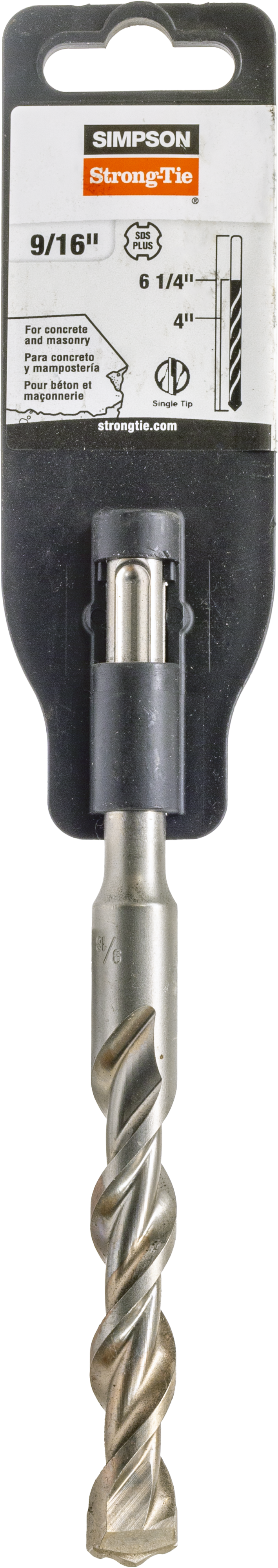 Simpson MDPL05606 9/16 in. x 6-1/4 in. SDS-plus Shank Drill Bit