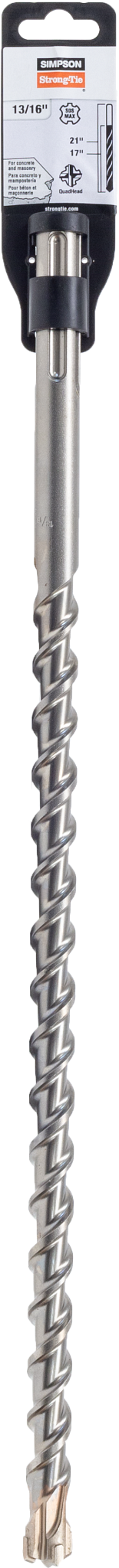 Simpson MDMX08121Q 13/16 in. x 21 in. SDS-max Shank Quad-Head Drill Bit