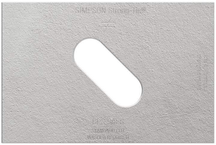 Simpson BPS 5/8-6HDG BPS 3 in. x 4-1/2 in. HDG Slotted Bearing Plate with 5/8 in. Bolt Dia.