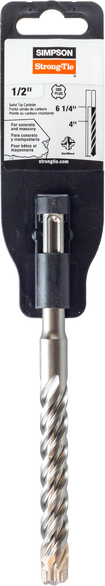 Simpson MDPL05006S 1/2 in. x 6-1/4 in. SDS-plus Shank Solid-Tip Carbide Drill Bit