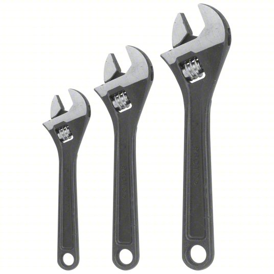 Proto J795SA 3 PIECE BLACK OXIDE ADJUSTABLE WRENCH SET