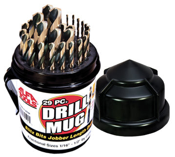 ALFA Tools J150190TNDM 29PC .USA TIN COAT DRILL MUG SET 1/pack