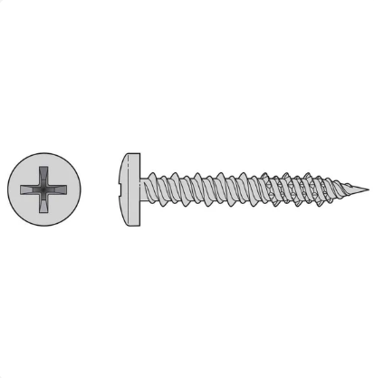 Simpson T06J050PXM Marine Screw, Pan Head — #6 x 1/2 in. #2 Phillips Drive, Type 316 1000-Qty