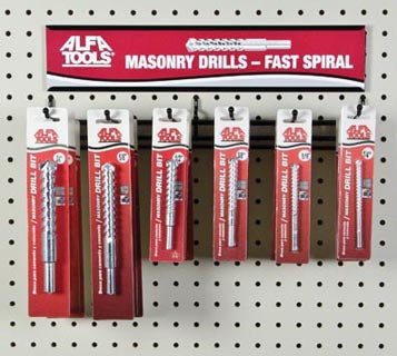 ALFA Tools WMDF18 18 PC MASONRY WALL DISPLAY 1/pack