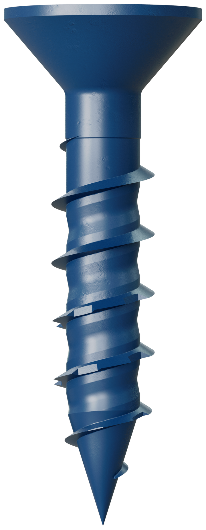 Simpson TNT25114TF Titen Turbo — 1/4 in. x 1-1/4 in. 6-Lobe Flat-Head Concrete and Masonry Screw, Blue 100-Qty