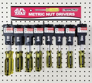 ALFA Tools ND32 18PC NUT DRIVER-INCH WITH DISPLAY 1/pack