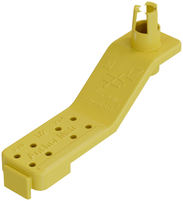 Simpson AM 1/2 AnchorMate 1/2-in. Dia. Anchor Bolt Holder — Yellow 100-Qty