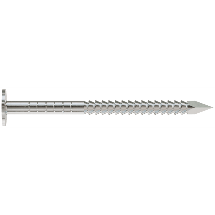 Simpson S1010ARNB Roofing Nail, Annular Ring Shank — 3 in. x .131 in. Type 304 Stainless Steel 25 lb.