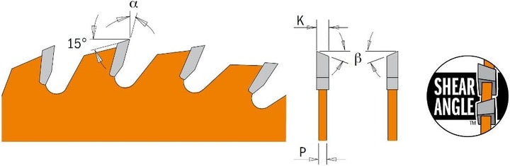 CMT Orange Tools P12096 1" Bore ITK Melamine & Ultra Finish Saw Blade, 12" x 96 Teeth