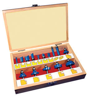 ALFA Tools RB75163 15PC .MULTI-PURPOSE ROUTER BIT SET 1/pack