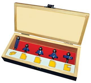 ALFA Tools RB75164 5PC . EDGE FORMING ROUTER BIT SET 1/pack