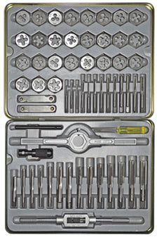 ALFA Tools TDS66060 60PC CARBON STEEL SAE/METRIC TAP/DIE SET 1/pack