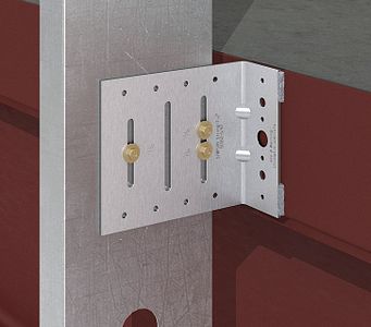 Simpson SCS62-5/68-KT25 SCS 2 in. x 6 in. x 5 in. 14-Gauge Seismic Bypass Framing Slide Clip w/ Screws 25-Qty