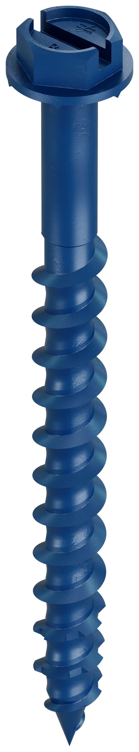 Simpson TNT18214H Titen Turbo — 3/16 in. x 2-1/4 in. Hex-Head Concrete and Masonry Screw, Blue 100-Qty