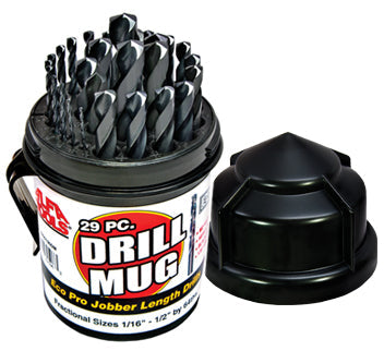 ALFA Tools S250190DM 29PC .ECO BLACK.SPLIT POINT DRILL MUG SET 1/pack