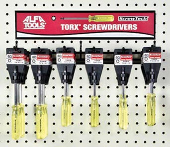 ALFA Tools SCDTX18 18 PC TORX WALL DISPLAY 1/pack