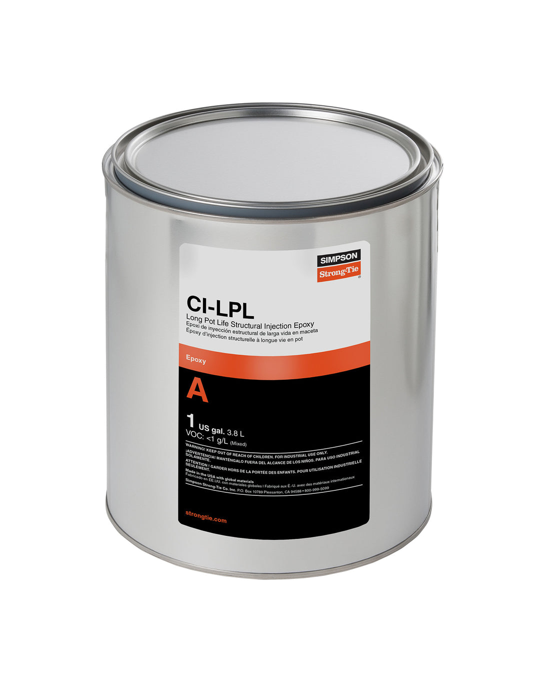 Simpson CILPL1A CI-LPL Long Pot Life Structural Injection Epoxy Resin 1 gal.