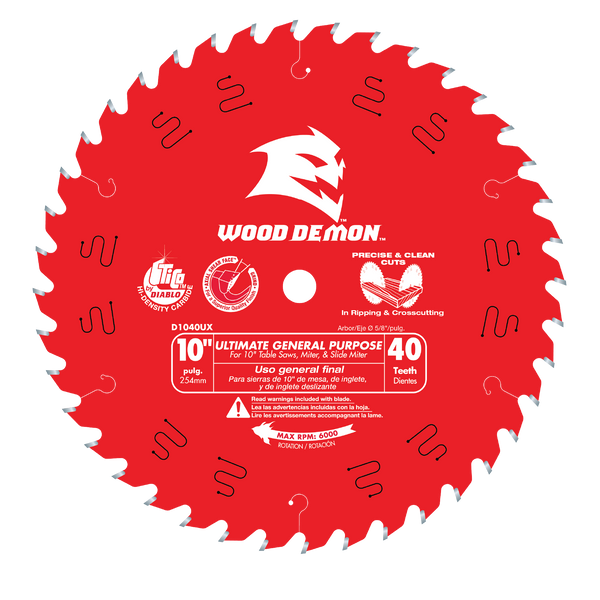 Freud D1012LF PCD Laminate Flooring Blade – 10" X 12 Tooth, 5/8" Arbor, Anti-Vibration