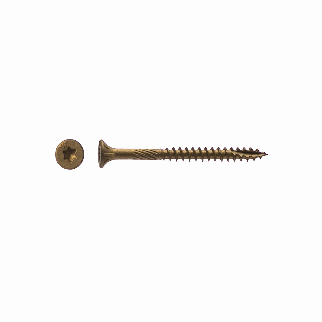 Big Timber 5BTX8112 #8x1-1/2 in. Star Drive Flat Head Bronze Finish Steel Screws, 980/Box