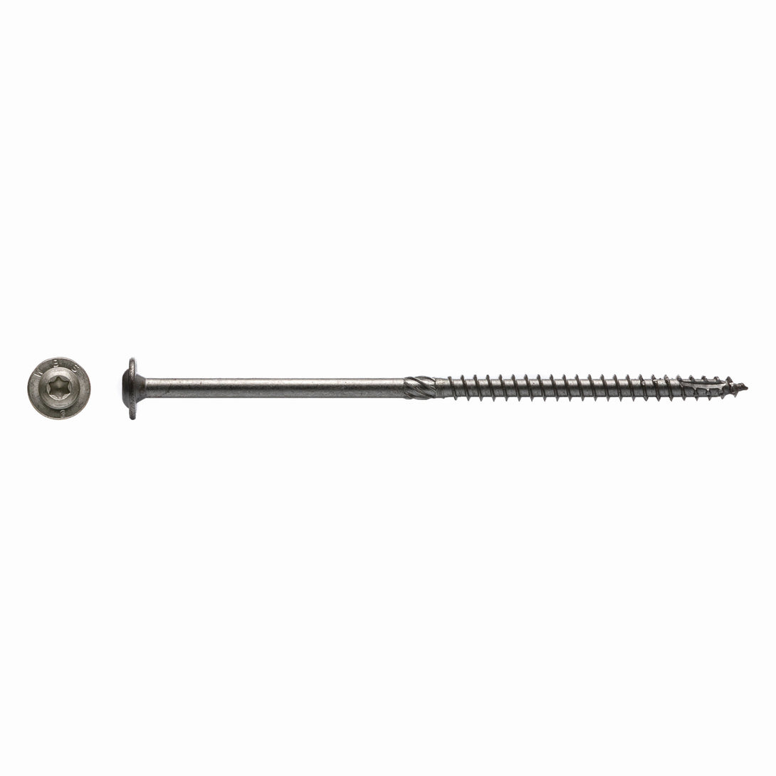 Big Timber 1CTX145 #14x5 Star Drive Washer Head Bronze Steel Construction Lag Screws, 100/Box