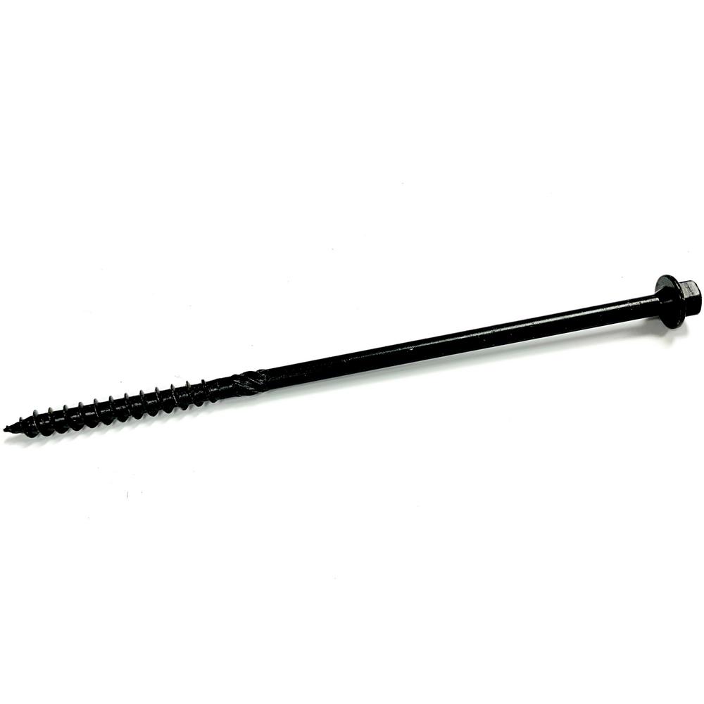 Big Timber BL148-25 #14x8 Hex Head Black Log Screws, 25/Box