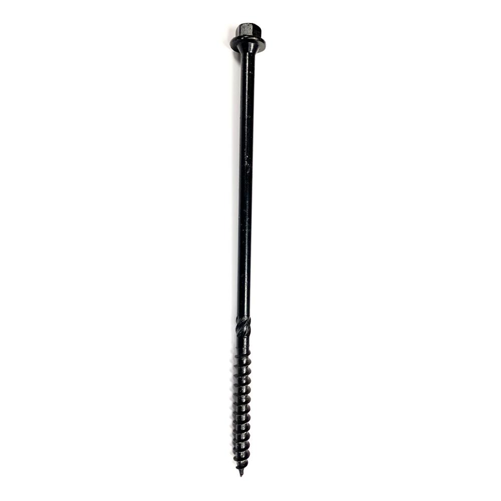 Big Timber BL148-25 #14x8 Hex Head Black Log Screws, 25/Box