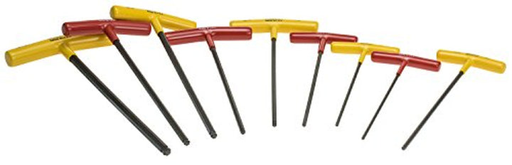 Bondhus 13199 ProGuard Finish Metric and Standard Ball End T-Handle Hex Key, 9 Piece Set