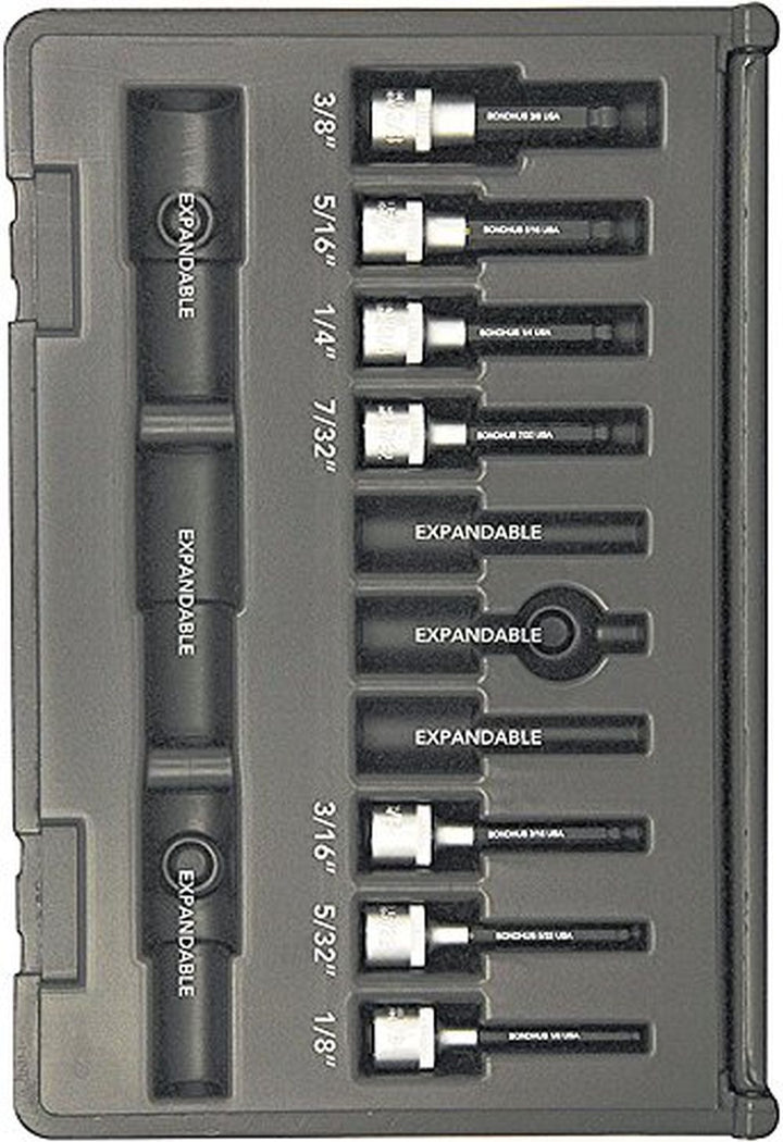 Bondhus 30445 ProGuard Finish Ball End Bit Socket, 7 Piece Set