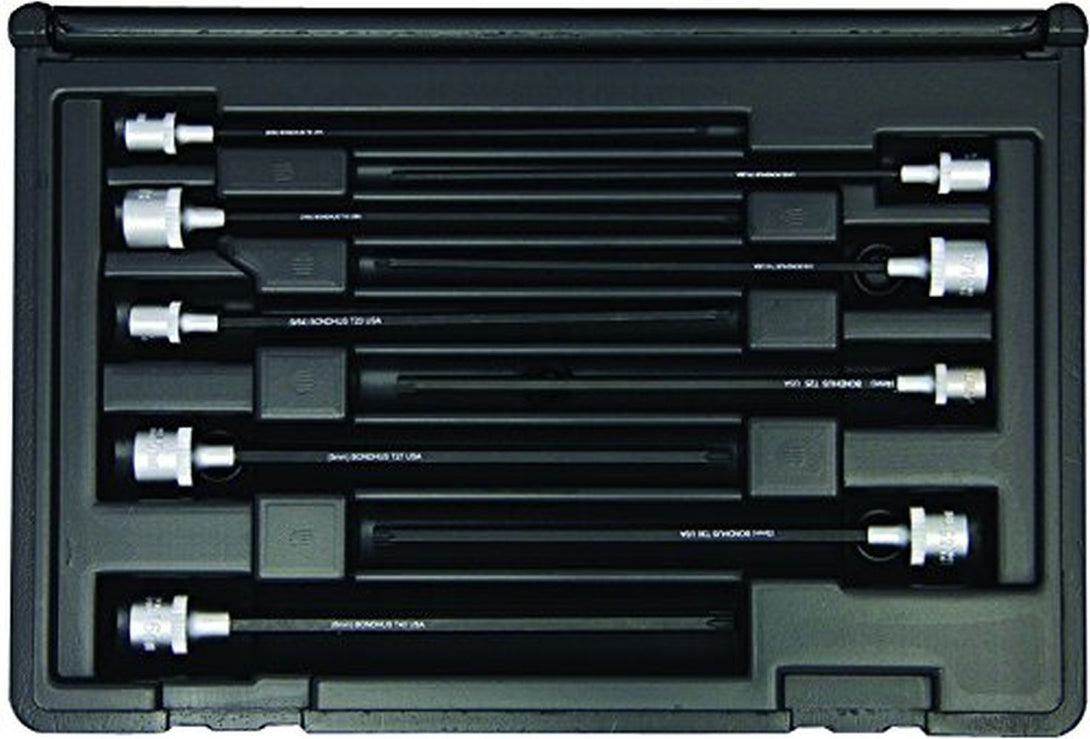 Bondhus 30799 Socket Star Bit Tool Set with Sockets, 6", 9 Piece