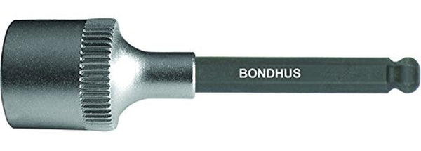 Bondhus 43980 12 mm x 2 in. L Ball End Socket Bit and 1/2 in. Drive Socket with ProGuard