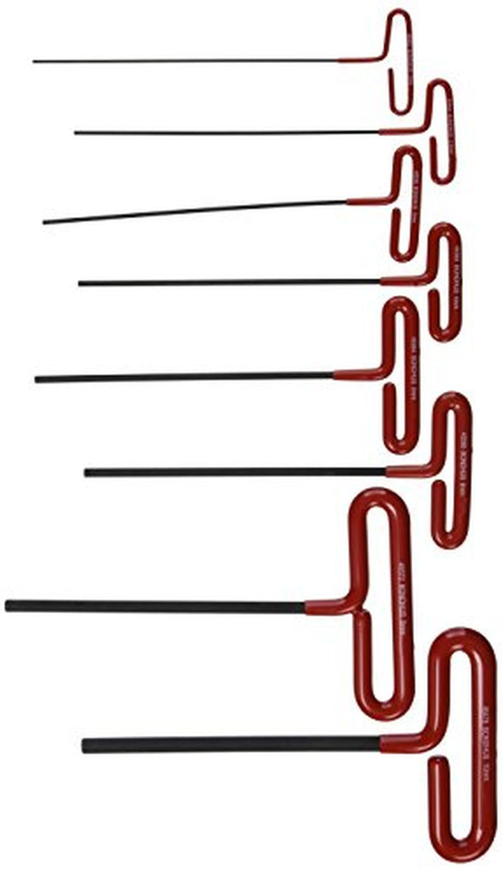 Bondhus 46587 ProGuard Finish Metric Hex End T-Handle Hex Key, 8 Piece Set