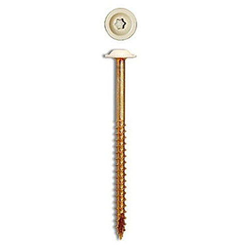 GRK 120680 White Low Profile Cabinet Screw #8 by 1-1/4", (80per Pack)