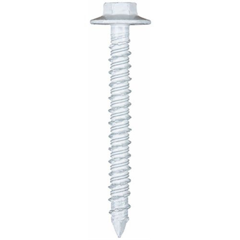 Tapcon 24323 1/4x2-1/4 Hex Drive Flat Head Polymer Coated Steel Tapcon Concrete Screws, 50/Box