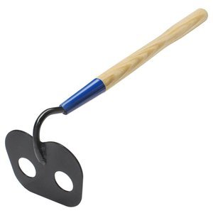Kraft Tool Co. BC229 6-1/2 in. x 4-3/4 in. Short Mortar Hoe with 21 in. Wood Handle