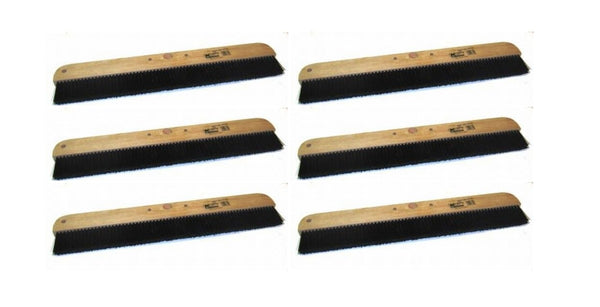 Kraft Tool Co. CC166-01 36 in. Black Plastic Concrete Finish Broom, Wood Block, 6-Pack