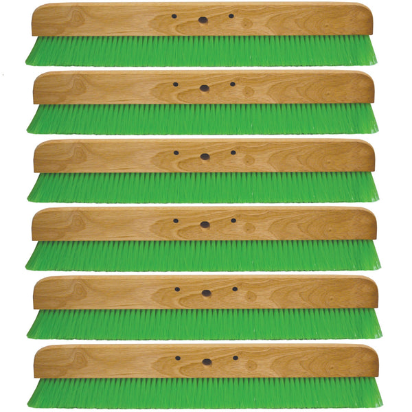 Kraft Tool Co. CC454-01 24 in. Green Nylex Soft Finish Broom Head, 6-Pack