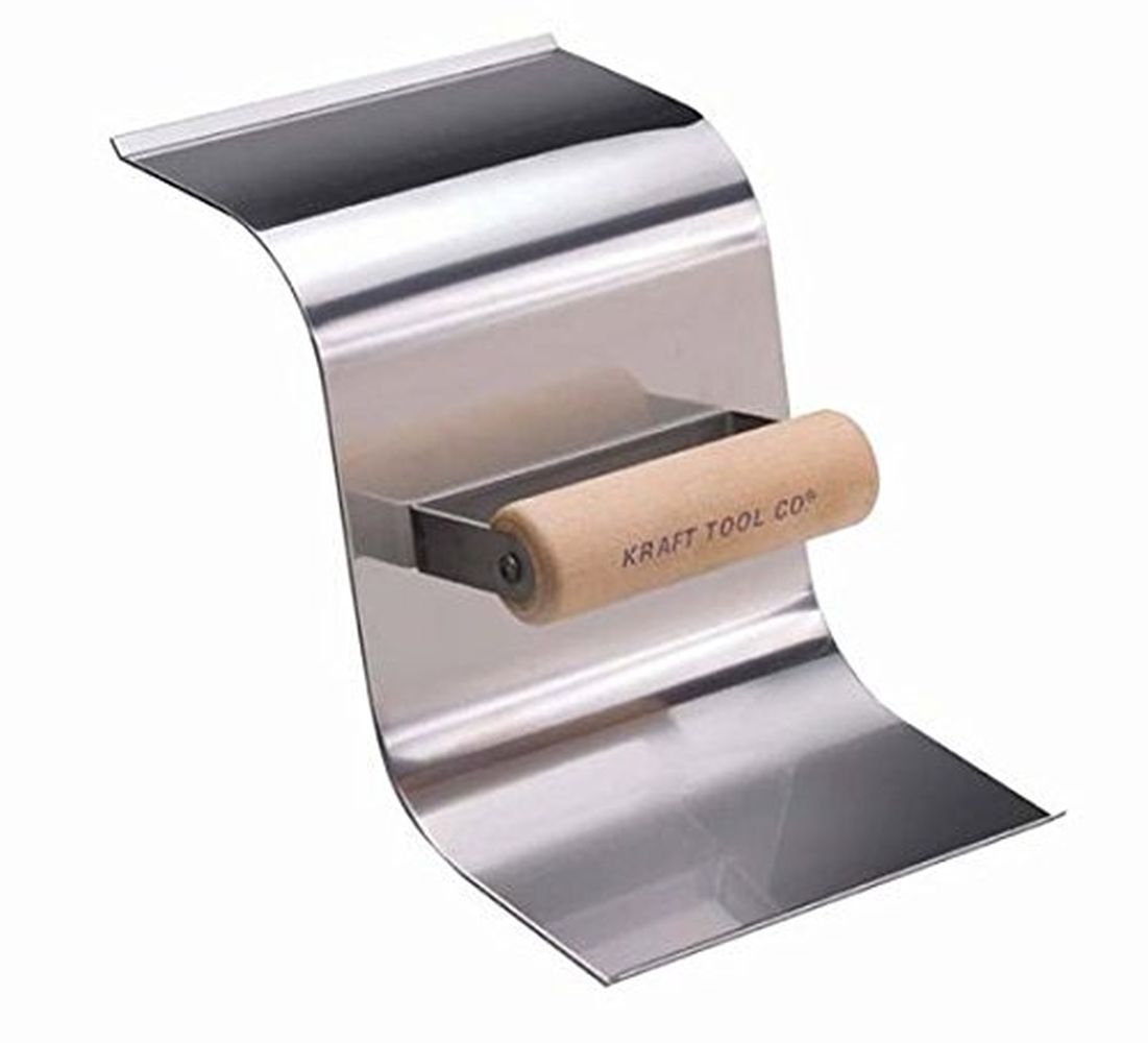 Kraft Tool Co. CF650 1-1/2 in. Radius Stainless Steel Curb/Gutter Tool ...