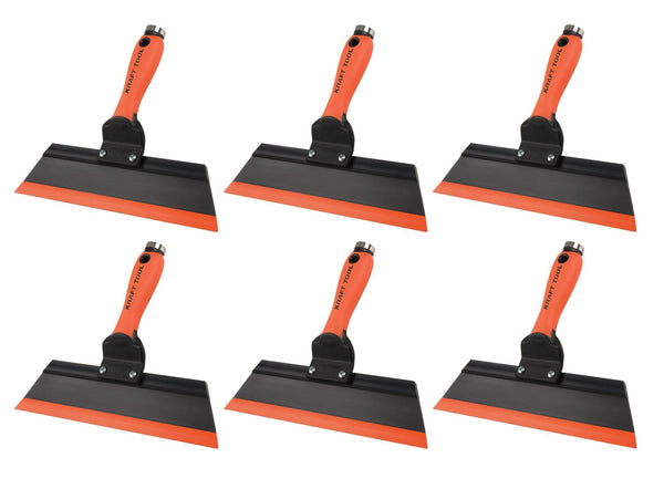 Kraft Tool Co. GG242 12 in. Squeegee Trowel with ProForm Soft Grip Handle, 6-Pack