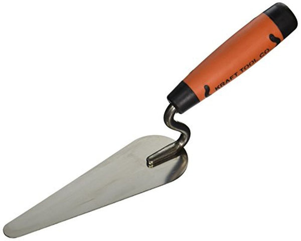 Kraft Tool Co. PL585PF 6 in. Stainless Steel Rounded Detail Trowel with Proform Handle