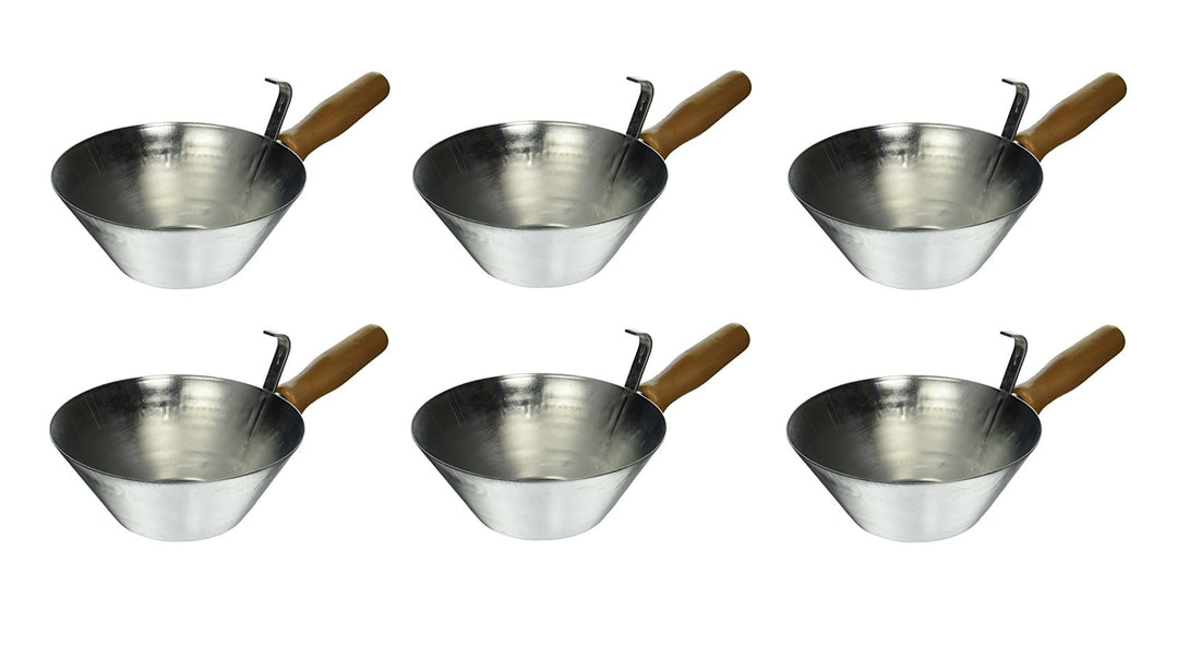 Kraft Tool Co. PL804 Galvanized Steel Bucket Scoop with Wood Handle, 6-Pack