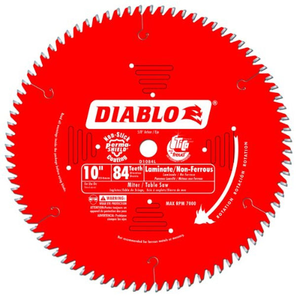 Freud D1084L 10 in. Diameter 84T TCG Saw Blade with 5/8 in. Arbor, 1/Box