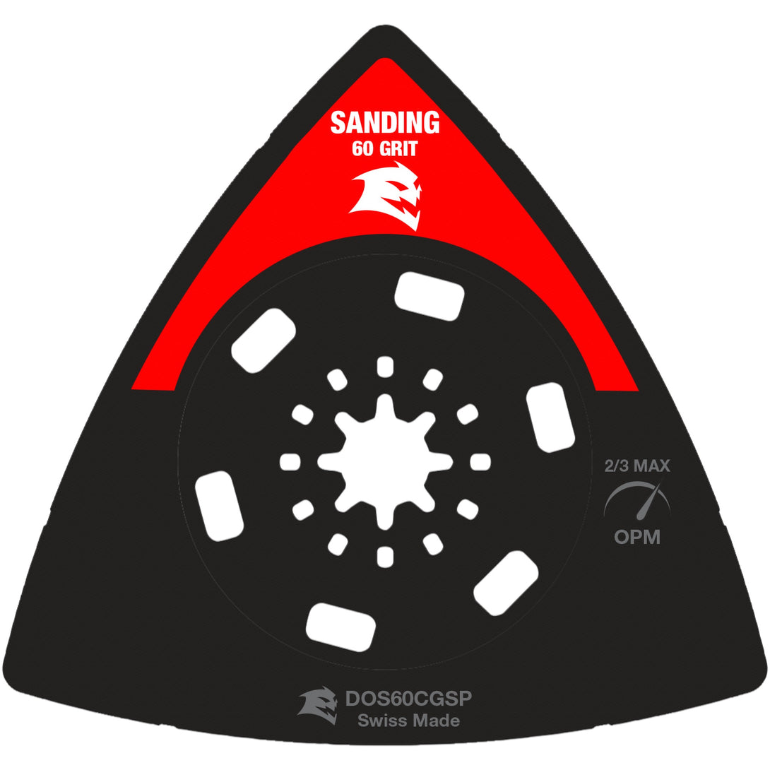 Diablo DOS60CGSP 3-1/2 in. 60-Grit Starlock Carbide Grit Oscillating Sanding Plate, 1/Box